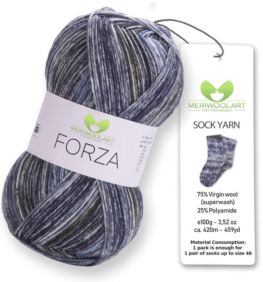 FIL À CHAUSSETTES EN LAINE FORZA 2606 100 g 420