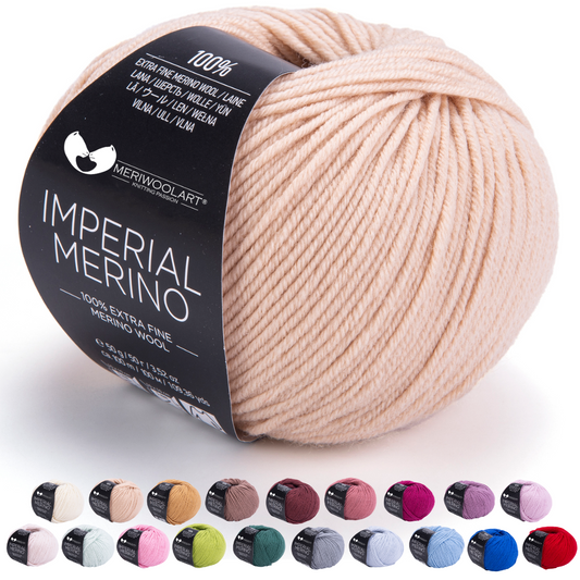 IMPERIAL Beige Merinowolle Garn 50g 125m