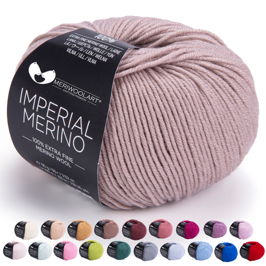 IMPERIAL Taupe Merinowolle Garn 50g 125m