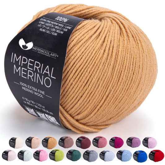 IMPERIAL Kamel Merinowolle Garn 50g 125m