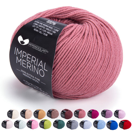 IMPERIAL Dry Rose Merinowolle Garn 50g 125m