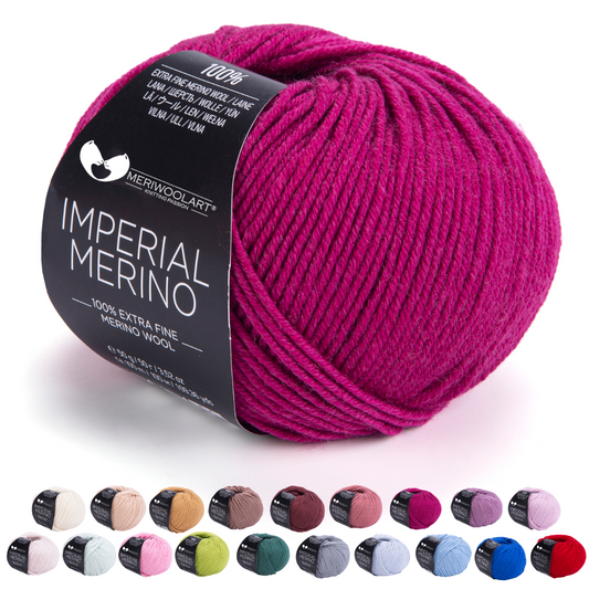 IMPERIAL Fuchsia Merinowolle Garn 50g 125m