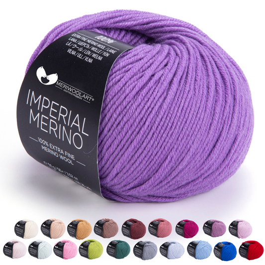 IMPERIAL Helles Lila Merinowolle-Garn, 50 g, 125 m