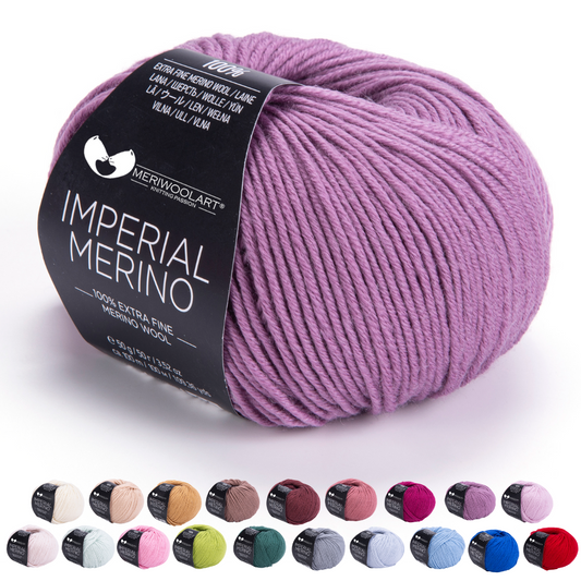 IMPERIAL Dry Lilac Merinowolle Garn 50g 125m