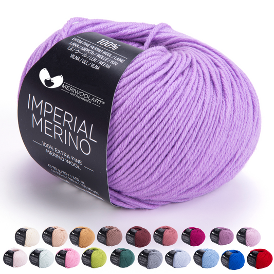 IMPERIAL Lila Merinowolle Garn 50g 125m