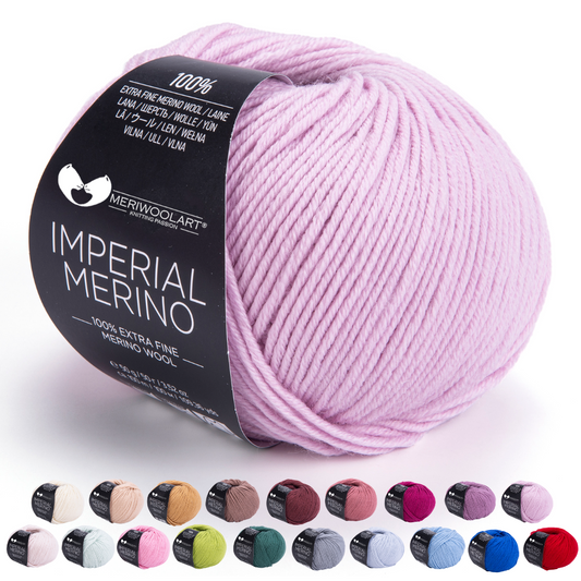 IMPERIAL Helllila Merinowolle Garn 50g 125m