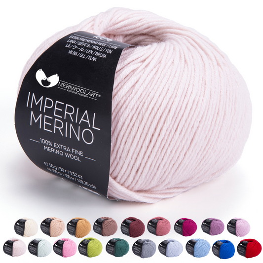 IMPERIAL Snow Merinowolle Garne 50g 125m