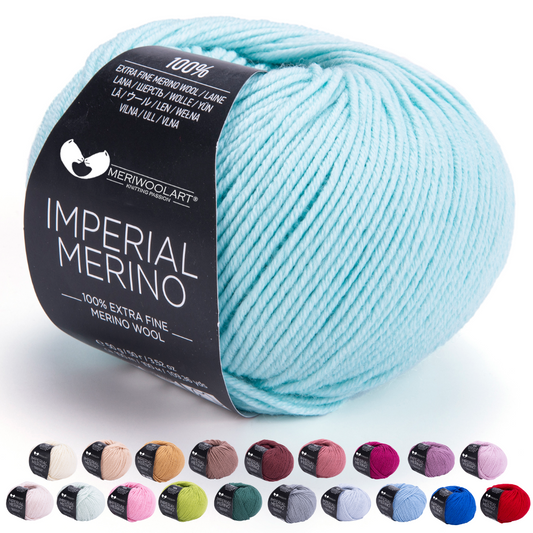 IMPERIAL Helltürkis Merinowolle Garn 50g 125m