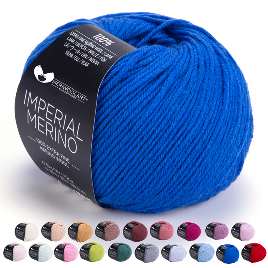 IMPERIAL Kornblumen-Merinowolle-Garne, 50 g, 125 m