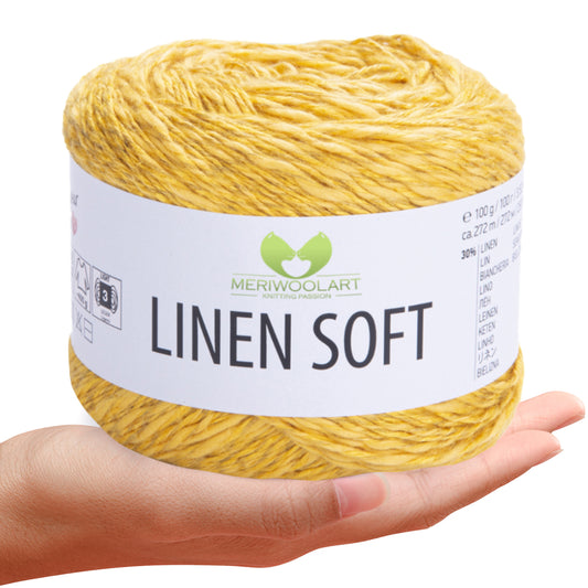 Mustard 7306 Linen Soft Yarn 100g 272m