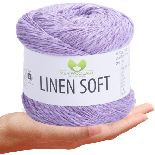 Lilac 7325 Linen Soft Yarn 100g 272m
