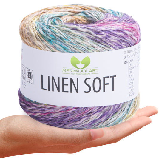 VARIEGATED 7401 Linen Soft Yarn 100g 272m