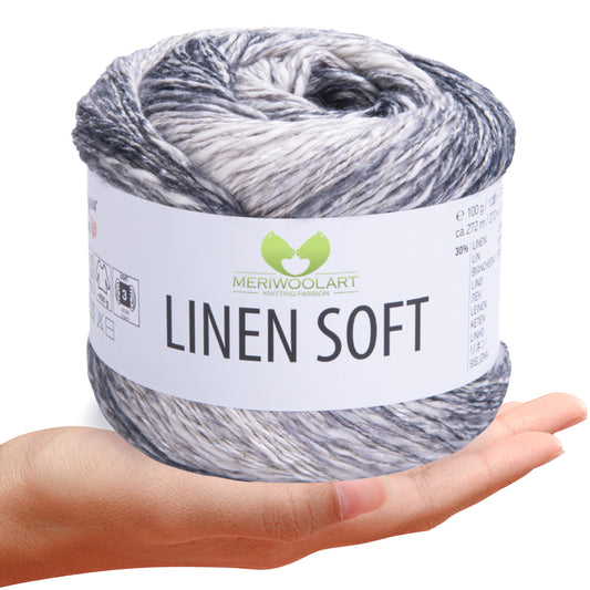VARIEGATED 7406 Linen Soft Yarn 100g 272m