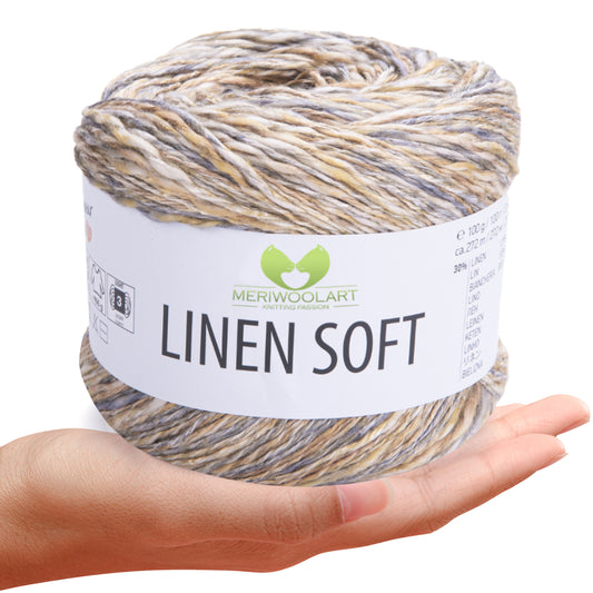 VARIEGATED 7407 Linen Soft Yarn 100g 272m