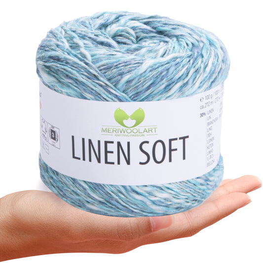 VARIEGATED 7408 Linen Soft Yarn 100g 272m