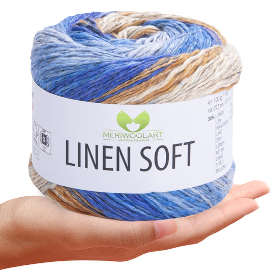 VARIEGATED 7411 Linen Soft Yarn 100g 272m