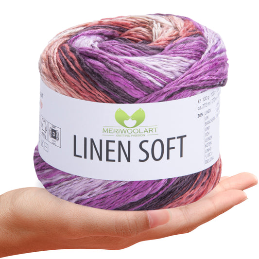 VARIEGATED 7413 Linen Soft Yarn 100g 272m