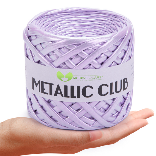 METALLIC Helllila T-Shirt-Garn 8 mm x 55 m