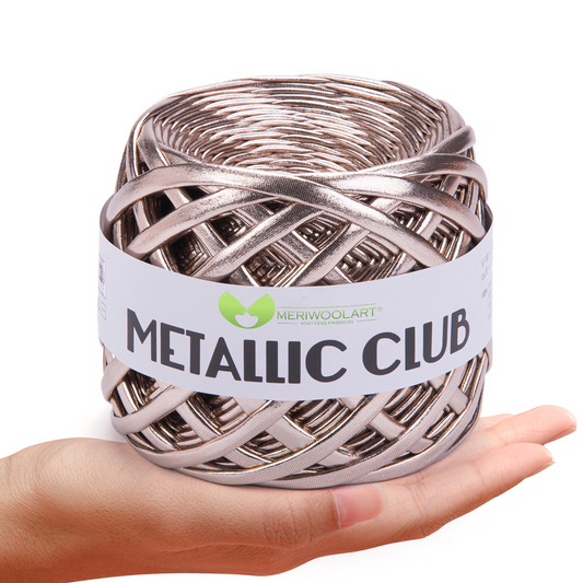 METALLIC Beige T-Shirt Garn 8mm x 55m