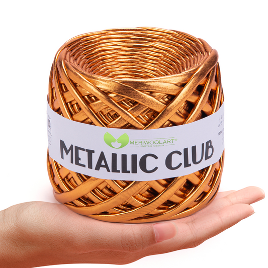 METALLIC Karamell T-Shirt Garn 8mm x 55m