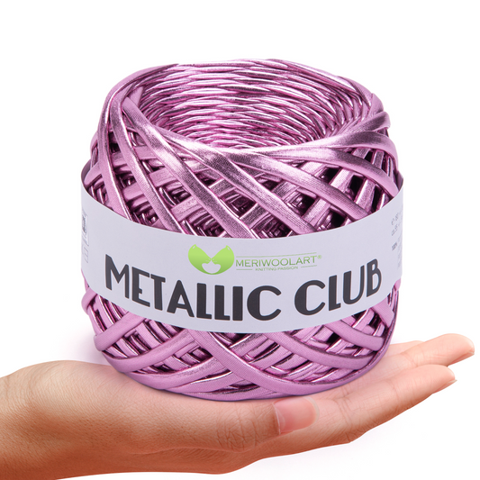 METALLIC Pink T-Shirt Garn 8mm x 55m