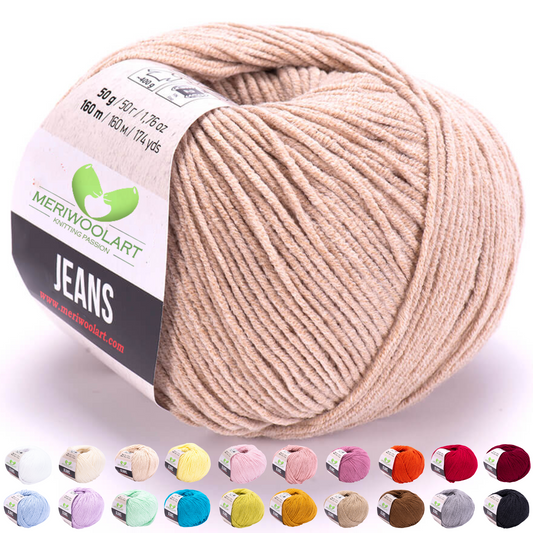JEANS Sand Baumwollgarn 50g 160m