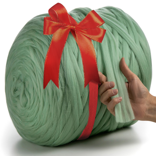 Minze, grobe Merinowolle, 2 cm, 23 Mikron