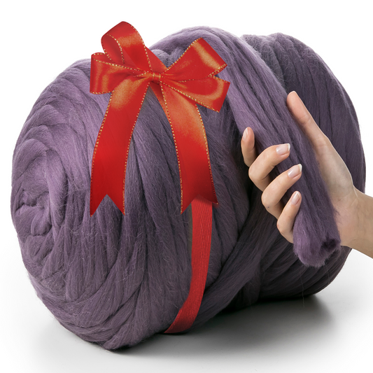 Puderviolett, super dicke Merinowolle, 4–5 cm, 25 Mikron