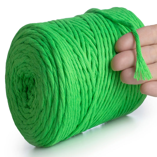 Macramé simple torsadé vert fluo 4 mm 225 m