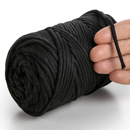 Cordon macramé noir 4 mm 85 m