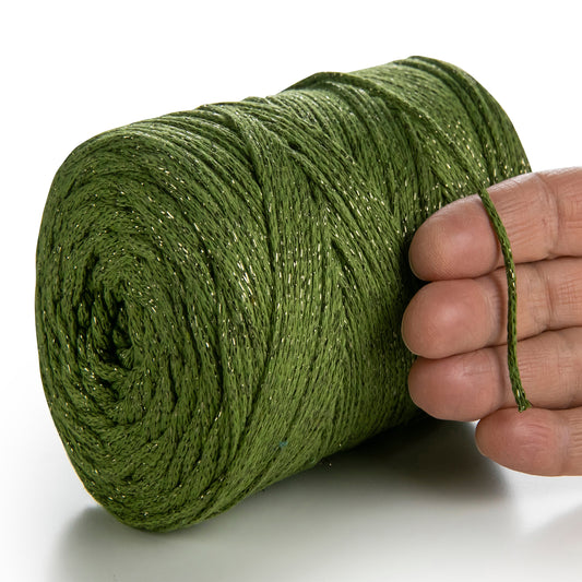 Salbei Macramé Coton Lurex 2mm 225m