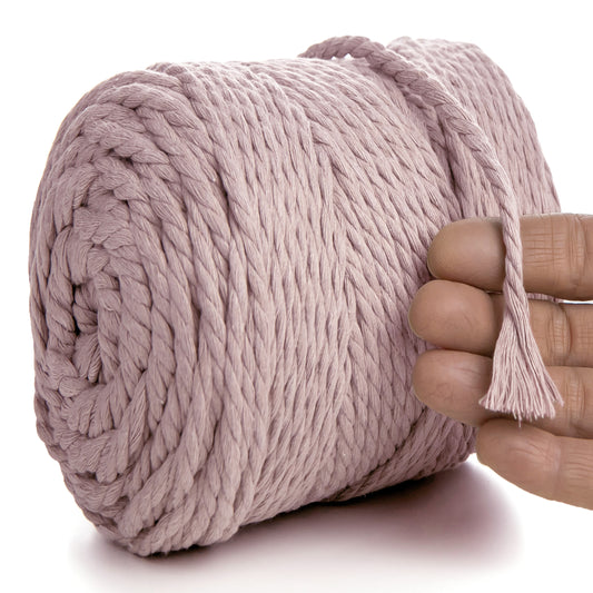 CORDE MACRAMÉ ROSE 6 MM, 100 M