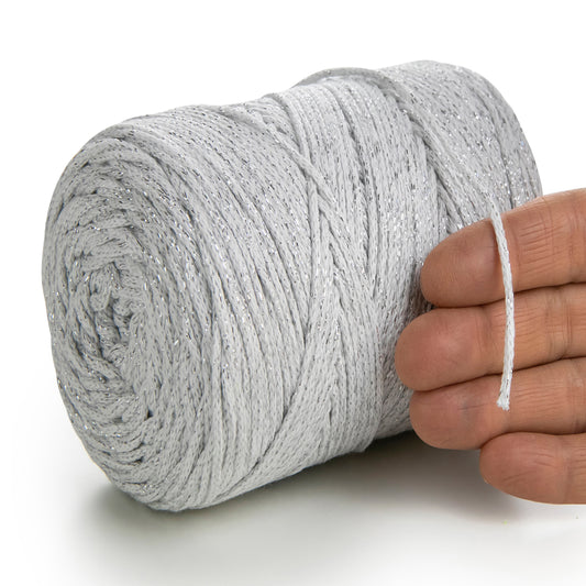 Macramé en coton lurex 2 mm, 225 m