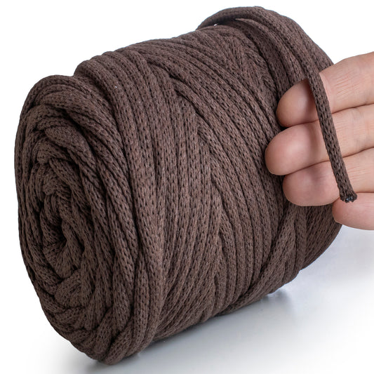 Braune Makramee-Schnur 6 mm, 85 m