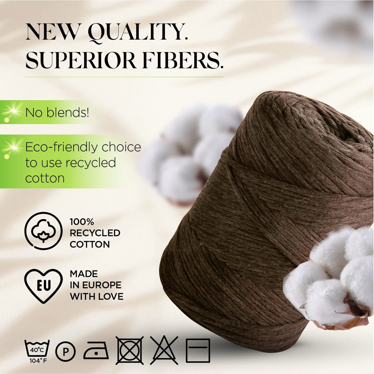 Macramé simple torsadé marron 3 mm 200 m