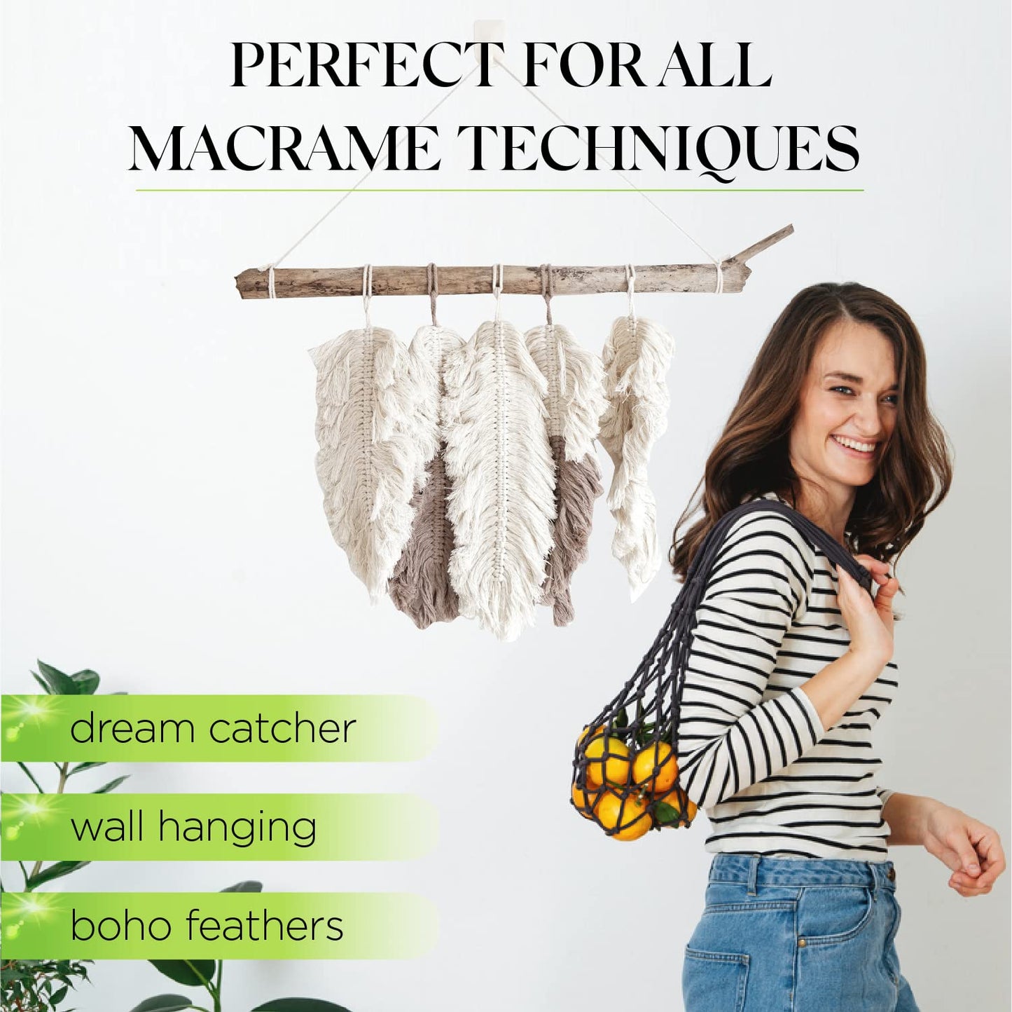 Macramé simple torsadé marron 3 mm 200 m