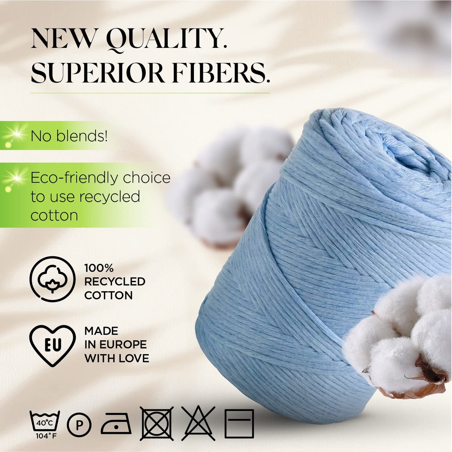 Babyblue Single Twisted Macramé 3mm 200m