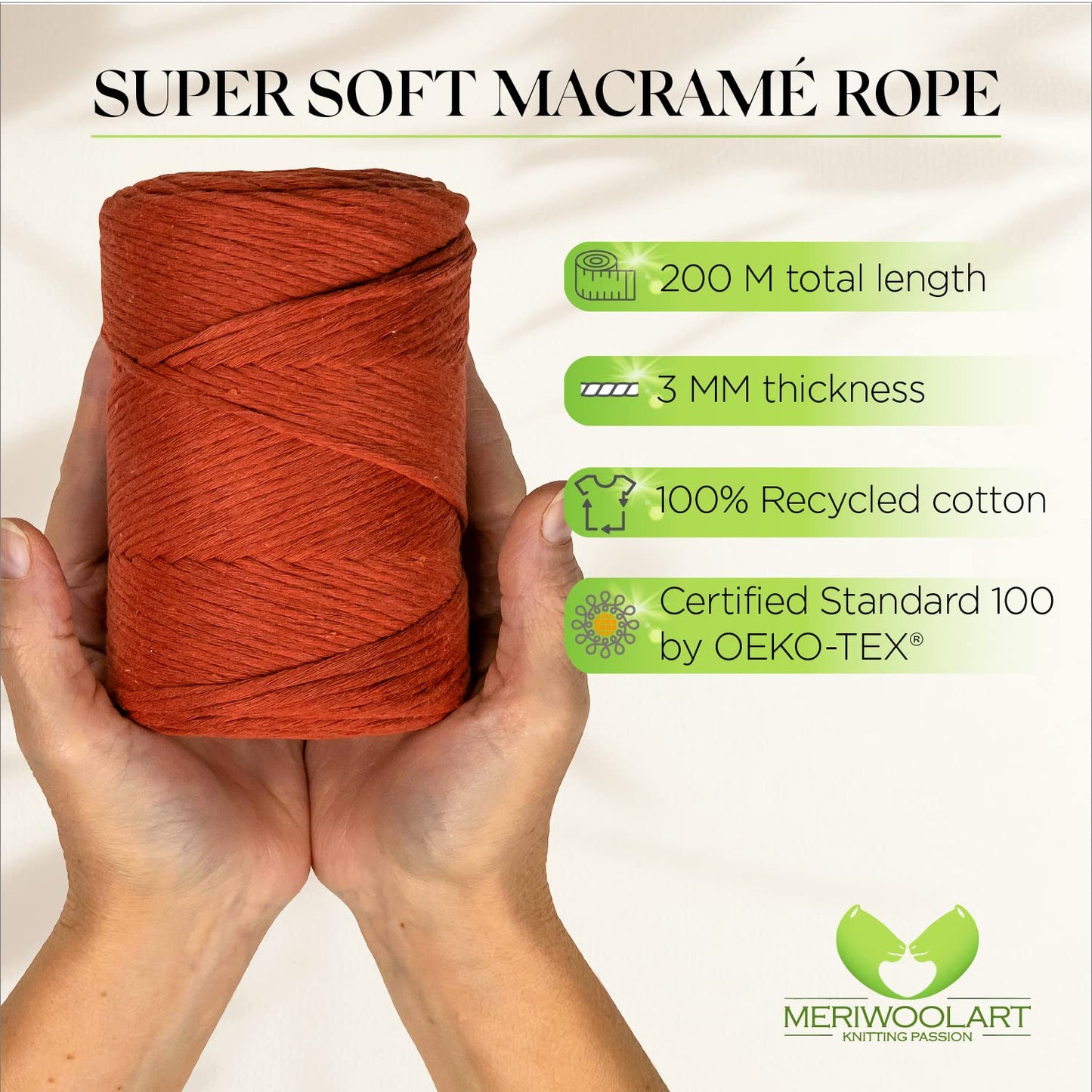 Terra Single Twisted Macramé 3mm 200m