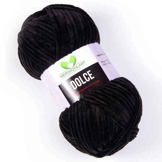 DOLCE SCHWARZES MIKROPOLYESTER 100G 120M