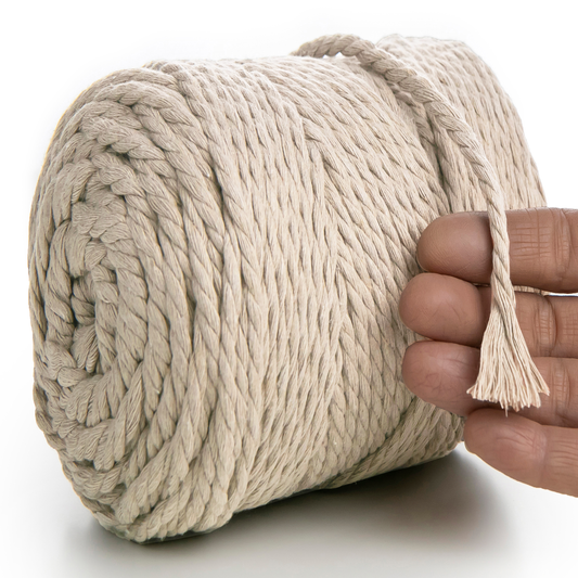 CORDE MACRAMÉ SABLE 6 MM, 100 M