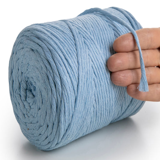 Babyblaues, einfach gedrehtes Makramee, 4 mm, 225 m