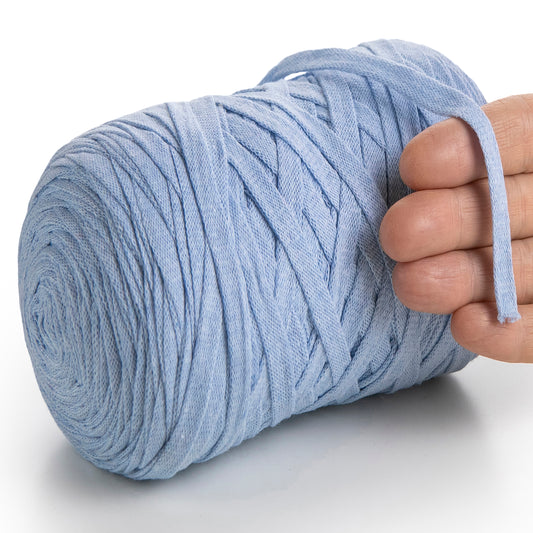 Ruban de coton bleu bébé 10 mm 150 m
