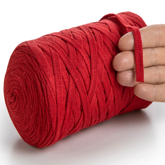 Ruban de coton rouge 10 mm 150 m