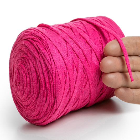 Ruban de coton rose fluo 10 mm 150 m