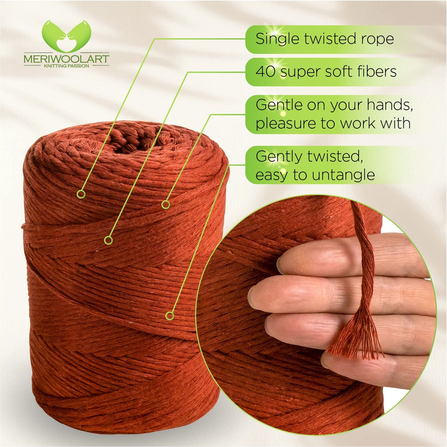 Terra Single Twisted Macramé 3mm 200m