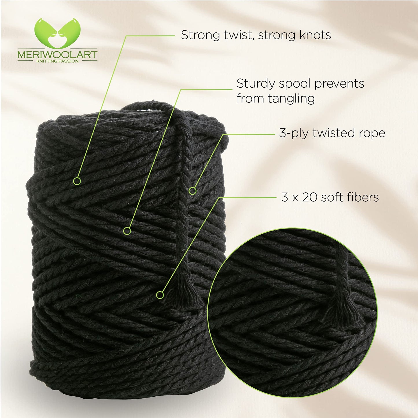 GRAPHIT-MAKRAMÉ-SEIL 4 MM, 75 M