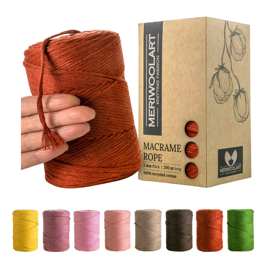 Terra Single Twisted Makramee 3mm 200m