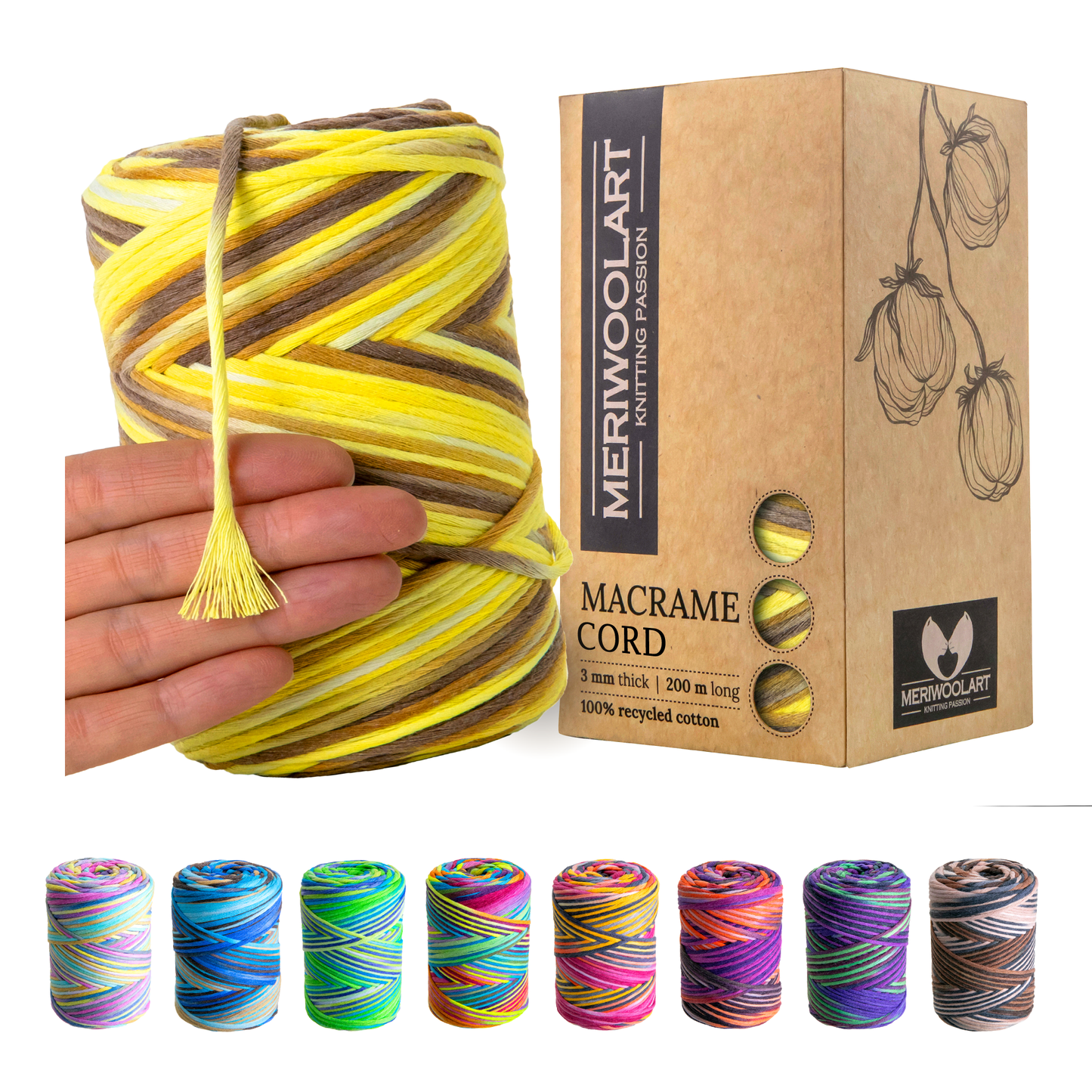 Licorne 14 Macramé simple torsadé 3 mm 200 m