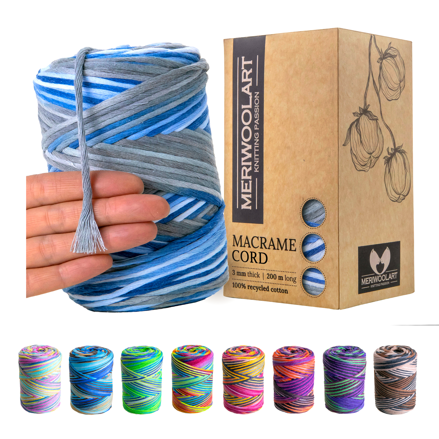 Licorne 16 Macramé simple torsadé 3 mm 200 m
