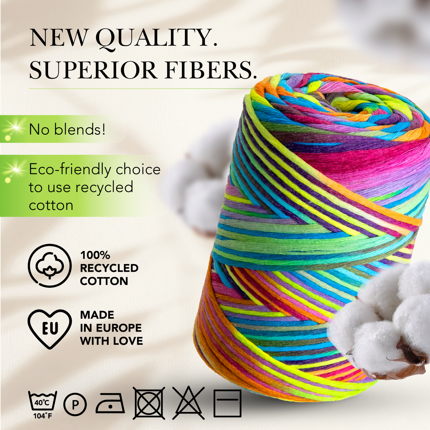 Macramé torsadé simple Unicorn 19 3 mm 200 m